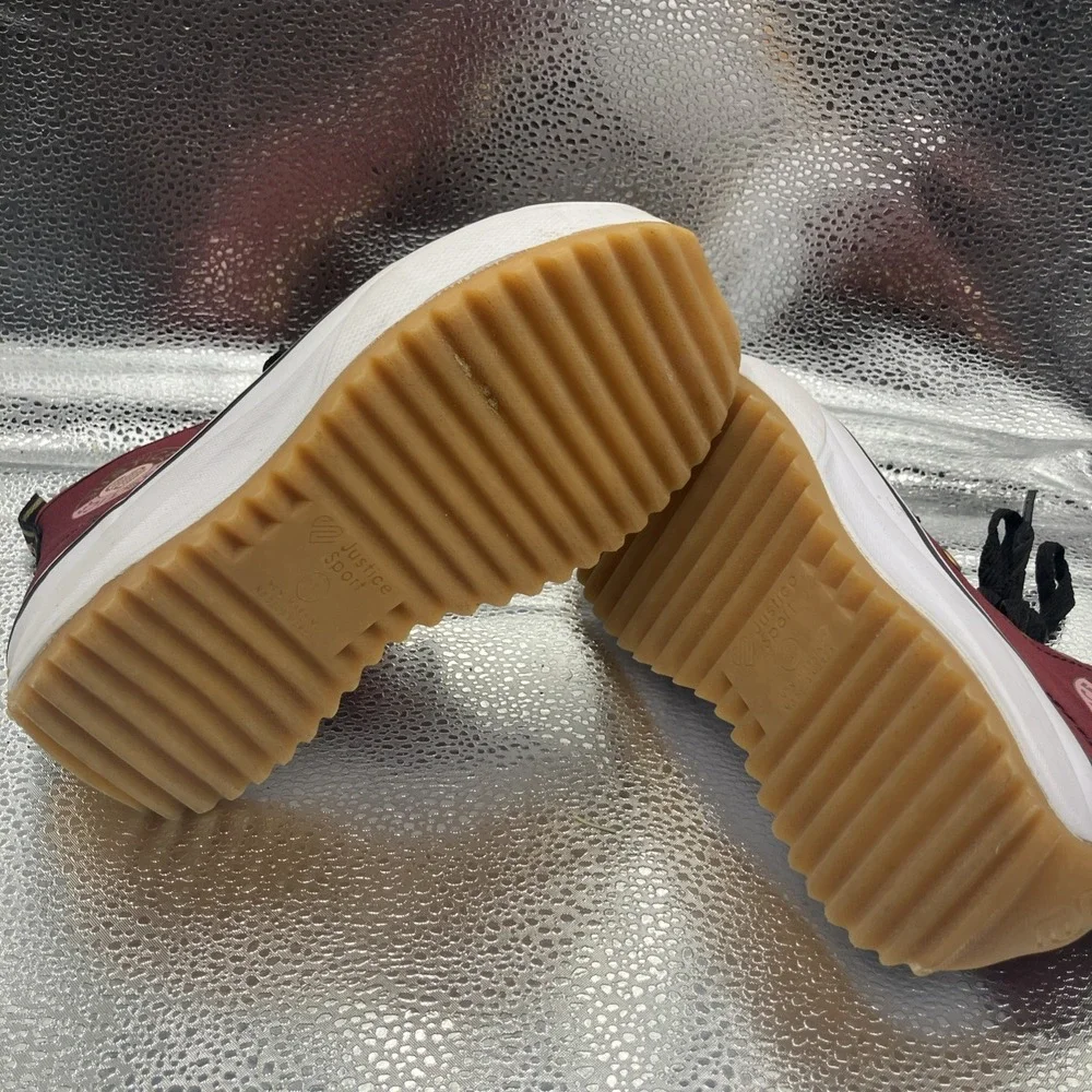 Justice Sport Kids Size 1 Y Sneakers - Zip Up High Top Platform Shoes - Unisex
